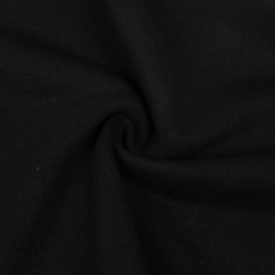 Ткань Футер 3-х нитка, Петля, цвет Черный (на отрез)  в Апрелевке