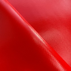 Ткань ПВХ 600 гр/м2 плотная, Красный (Ширина 150см), на отрез  в Апрелевке