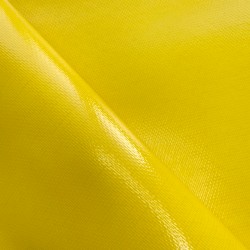Тентовый материал ПВХ 600 гр/м2 плотная, Жёлтый (Ширина 150см), на отрез  в Апрелевке, 600 г/м2, 1029 руб