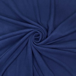 Ткань Флис Односторонний 130 гр/м2, цвет Темно-синий (на отрез)  в Апрелевке