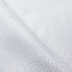 Ткань Оксфорд 300D PU Рип-Стоп СОТЫ, цвет Белый (на отрез)  в Апрелевке