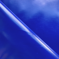 Ткань ПВХ 450 гр/м2, Синий (Ширина 160см), на отрез  в Апрелевке